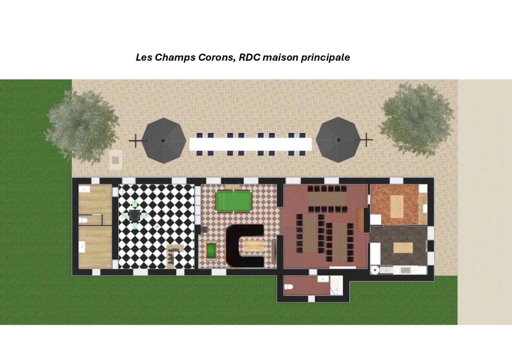 Crazy Villa Champs Corons 61 - Interior Heated Pool - 2H From Paris - 30P Les Menus Exteriör bild